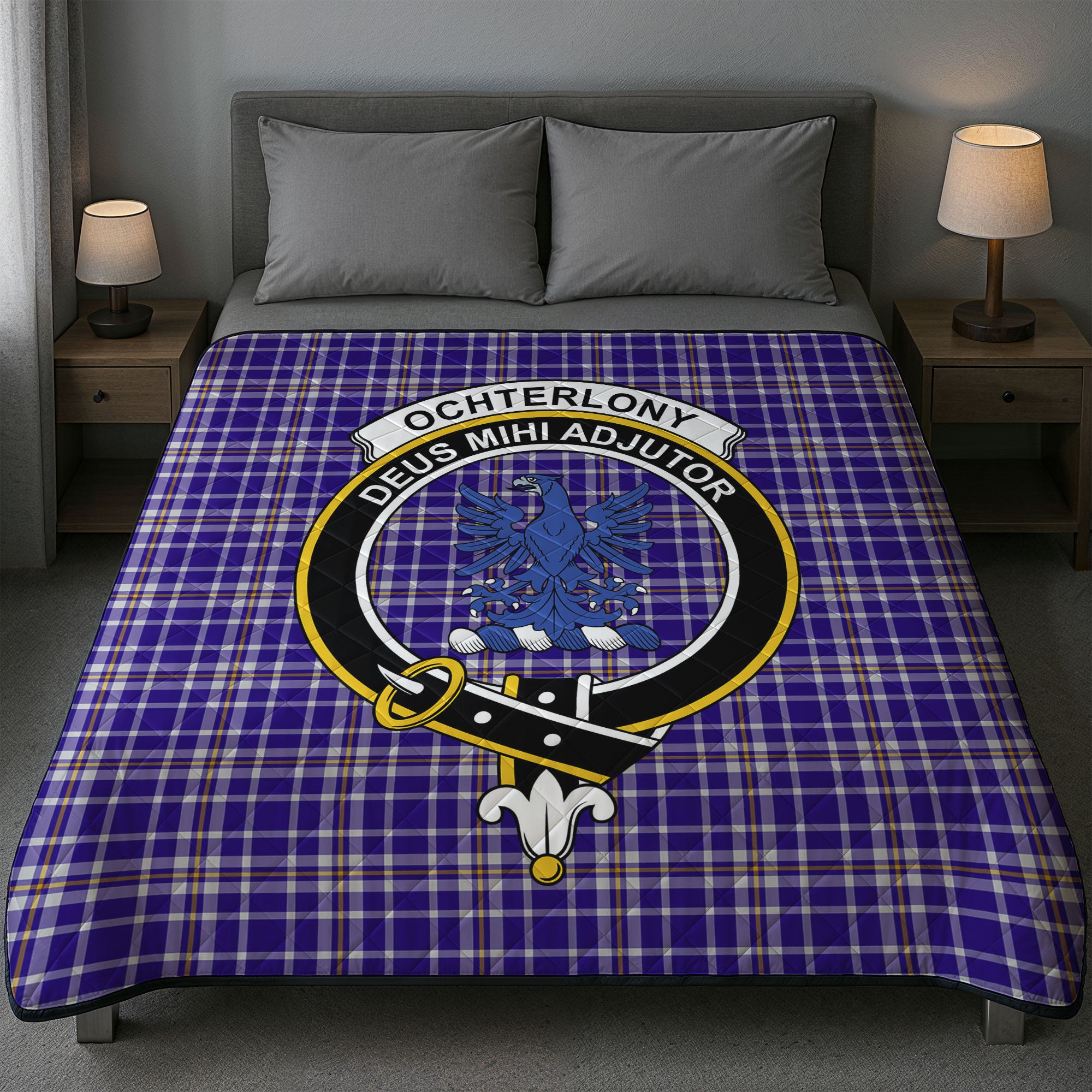 Ochterlony Tartan Crest Quilt