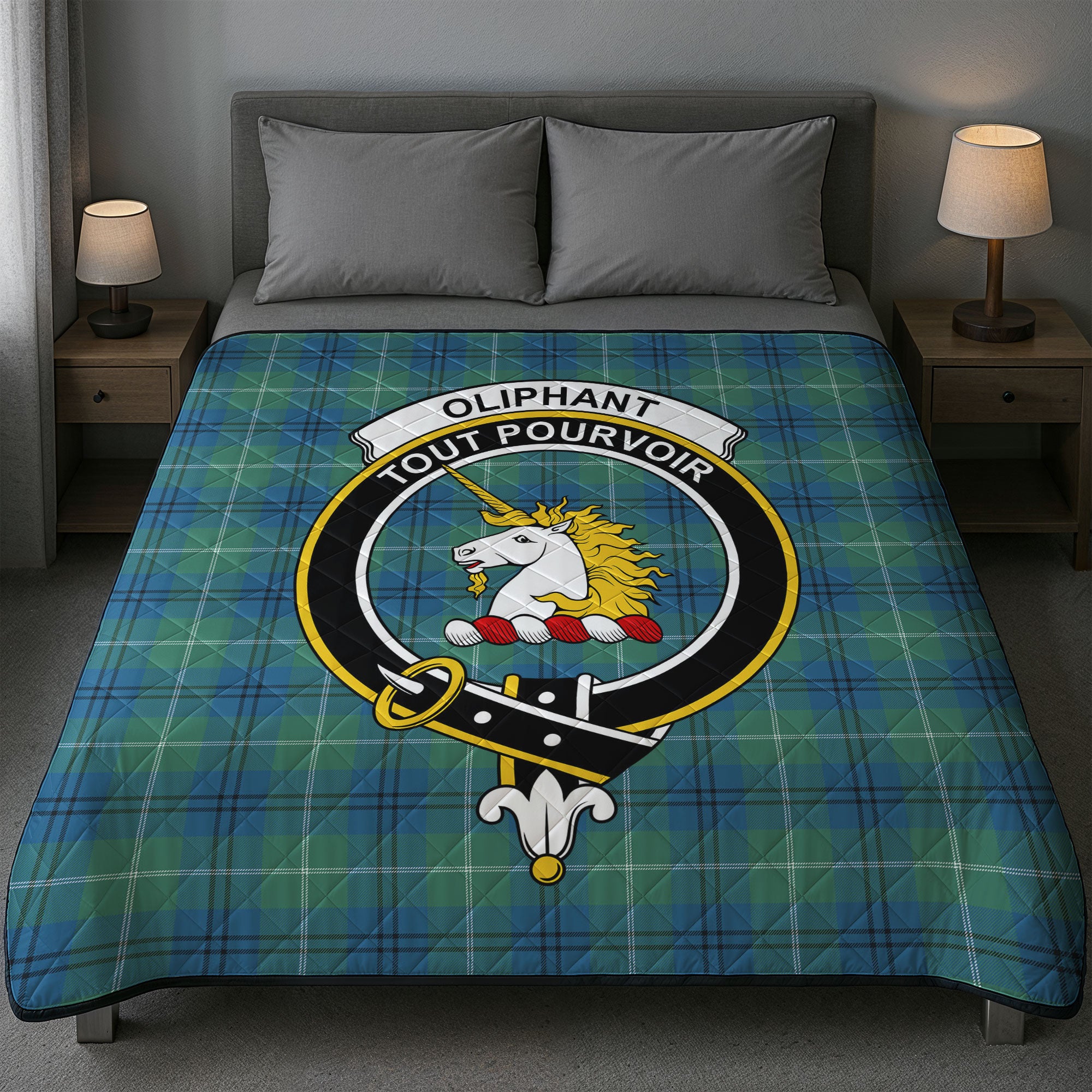 Oliphant Ancient Tartan Crest Quilt