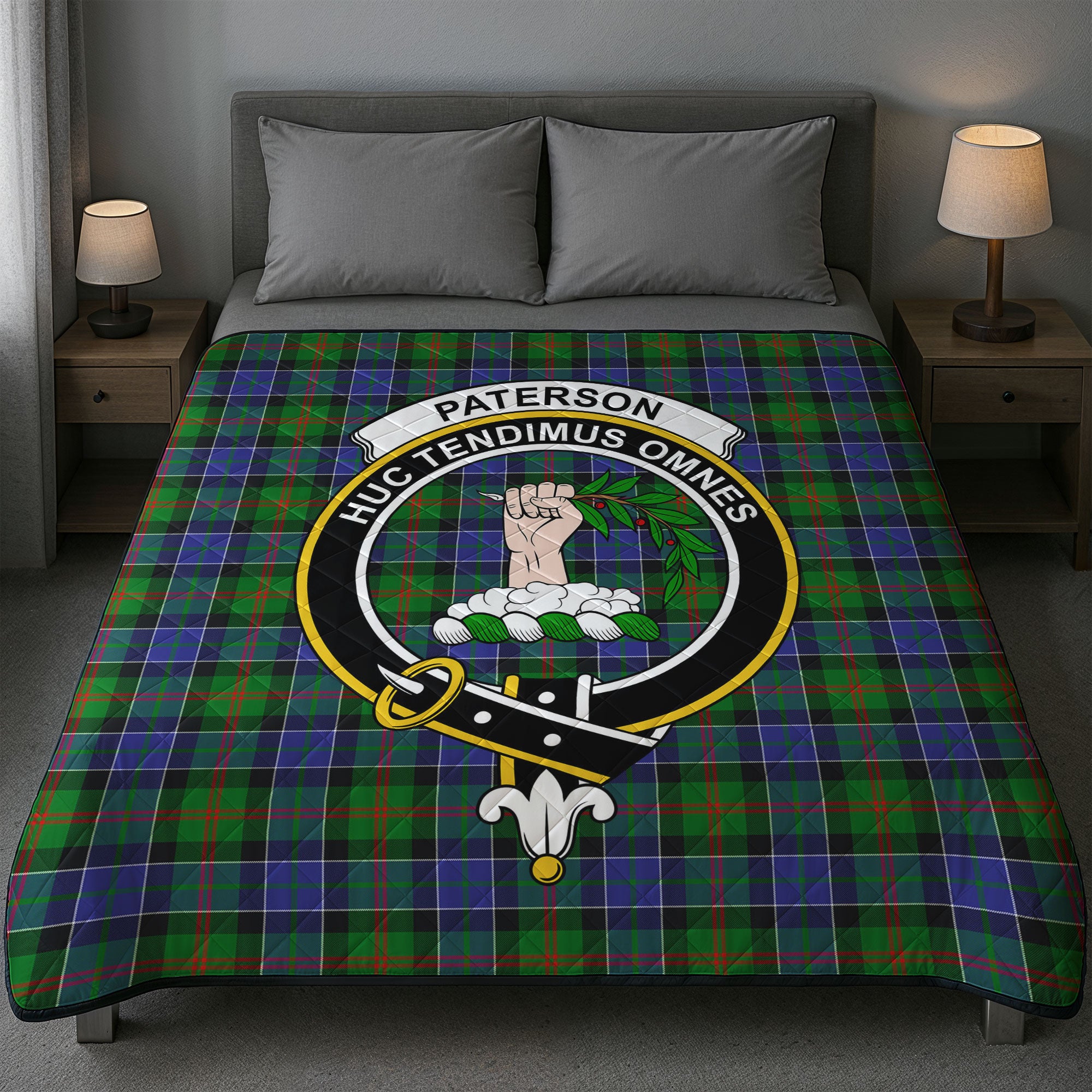 Paterson Tartan Crest Quilt