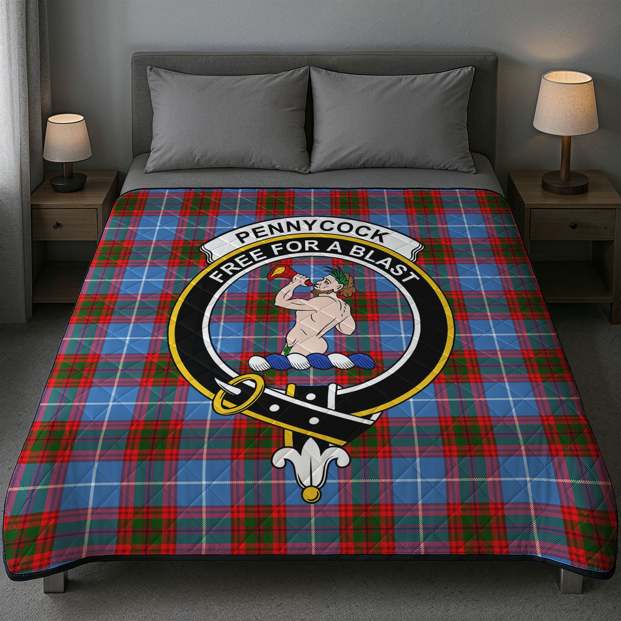 Pennycook Tartan Crest Quilt