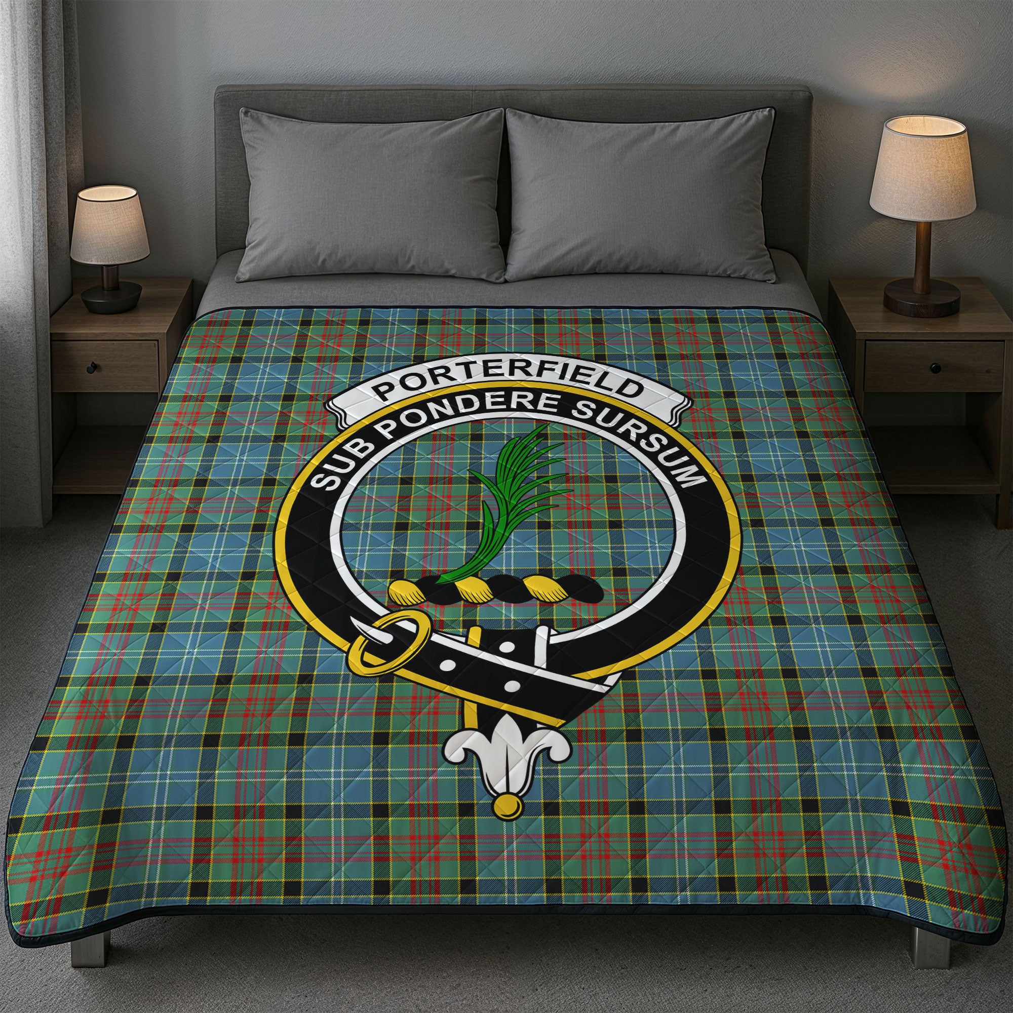 Porterfield Tartan Crest Quilt