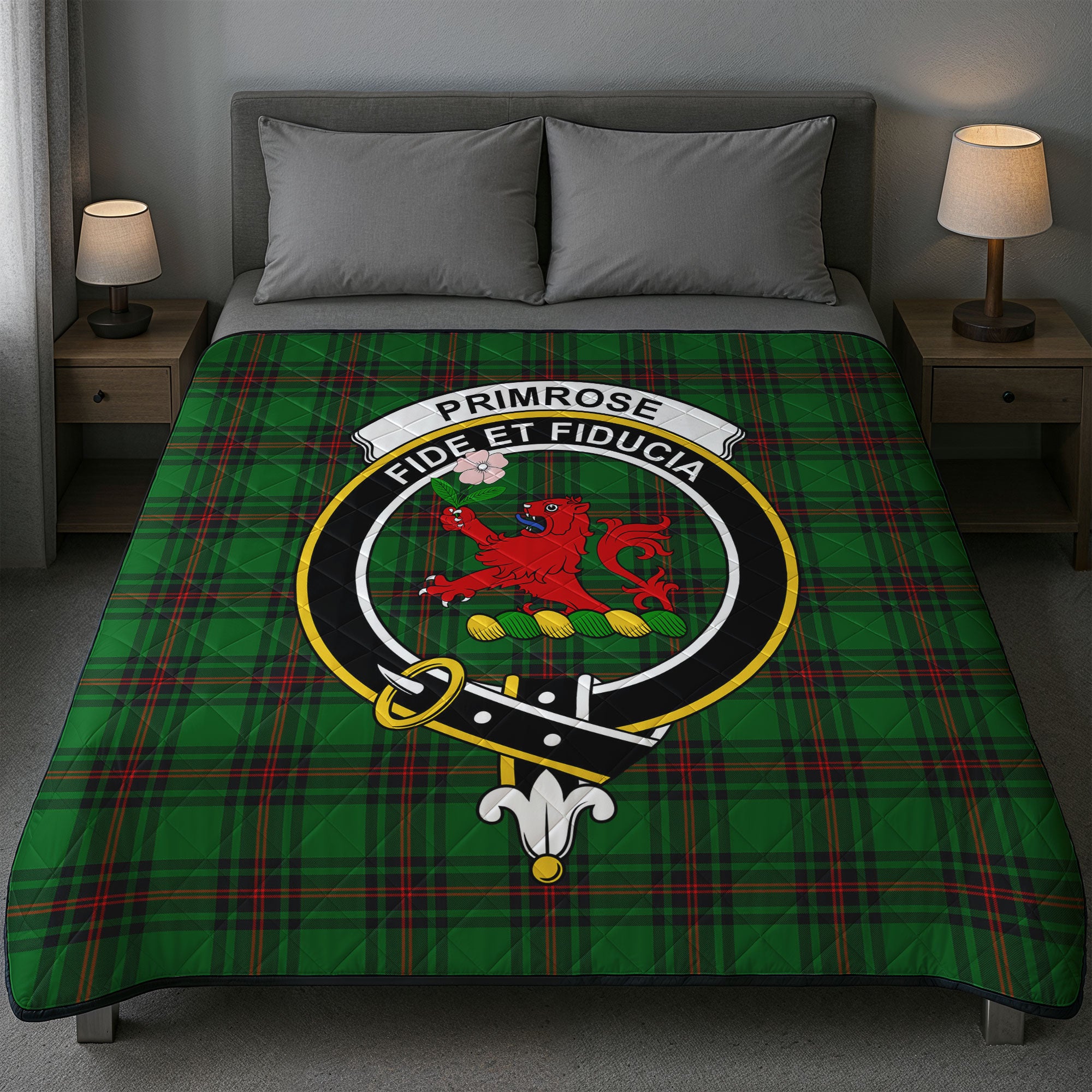 Primrose Tartan Crest Quilt