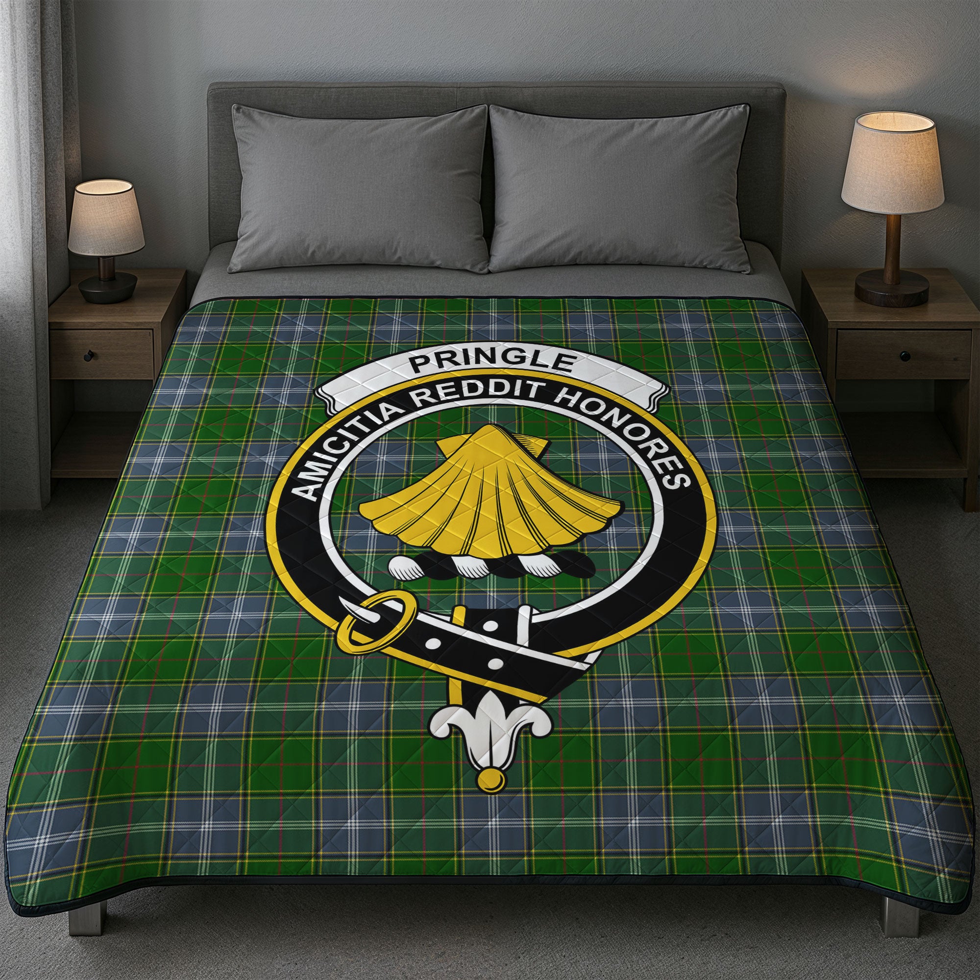 Pringle Tartan Crest Quilt