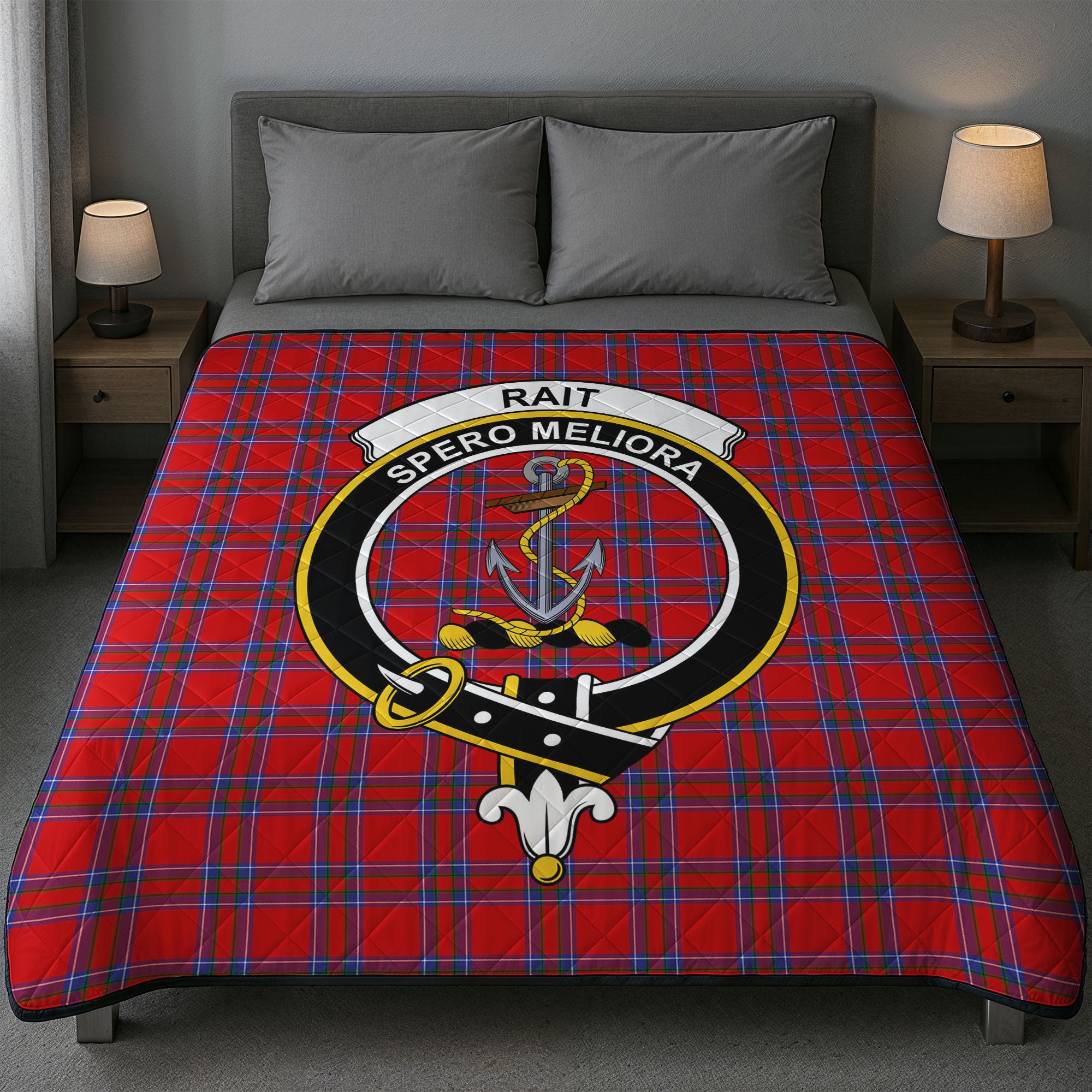 Rait Tartan Crest Quilt