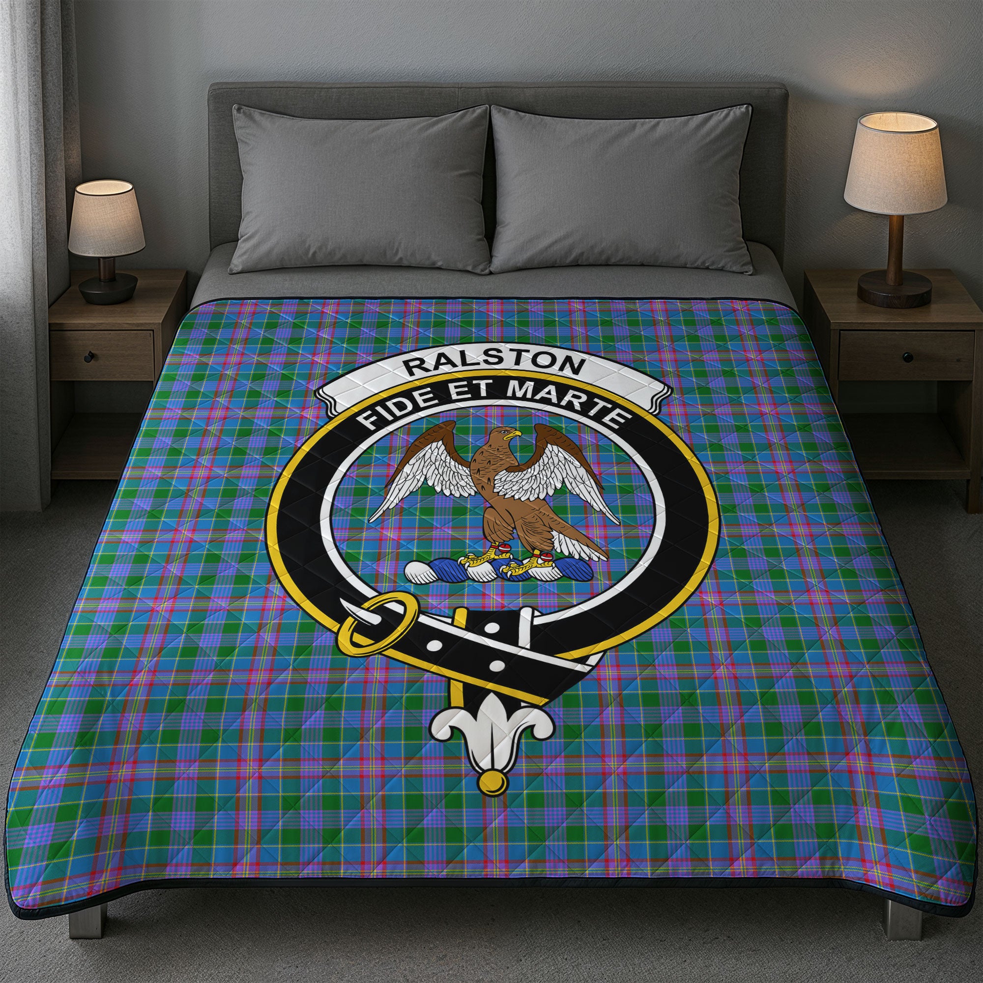 Ralston Tartan Crest Quilt