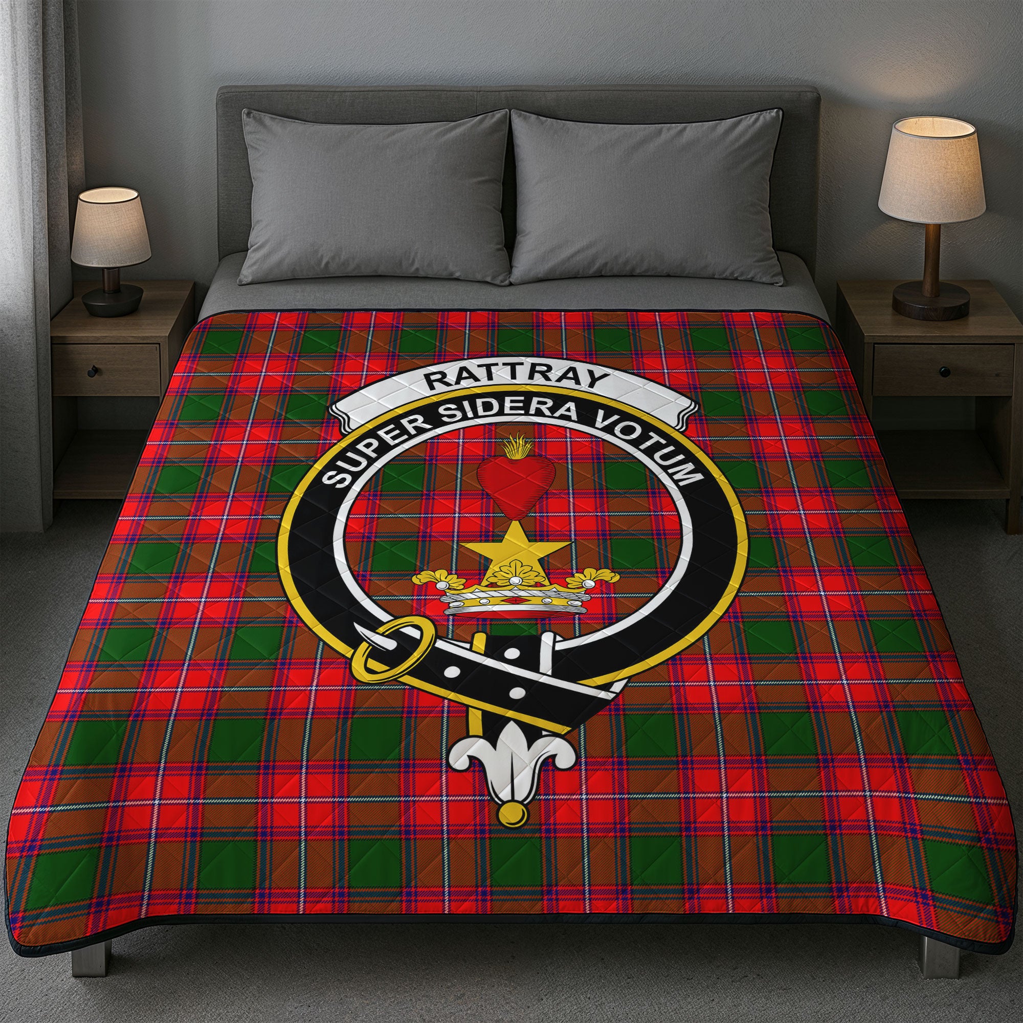 Rattray Modern Tartan Crest Quilt