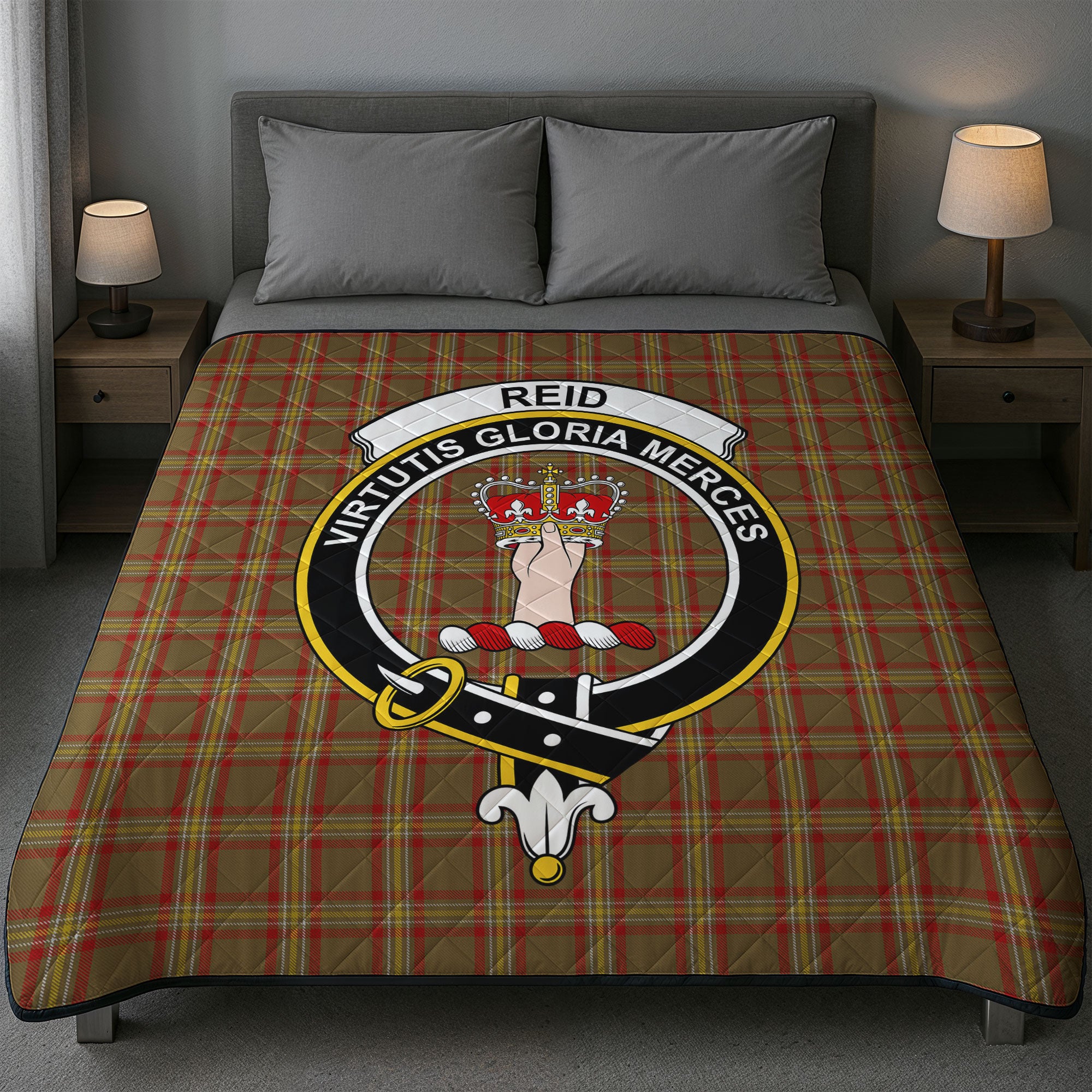 Reid Ancient Tartan Crest Quilt