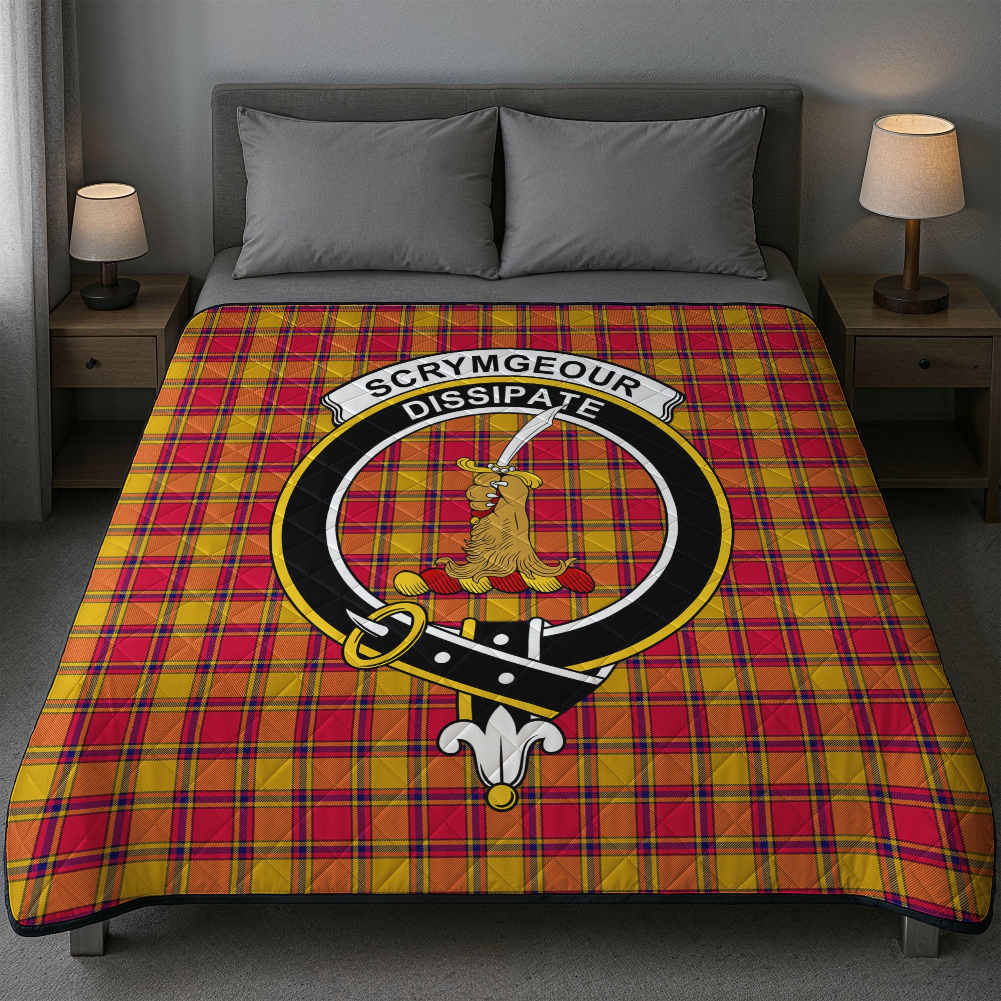 Scrymgeour Tartan Crest Quilt