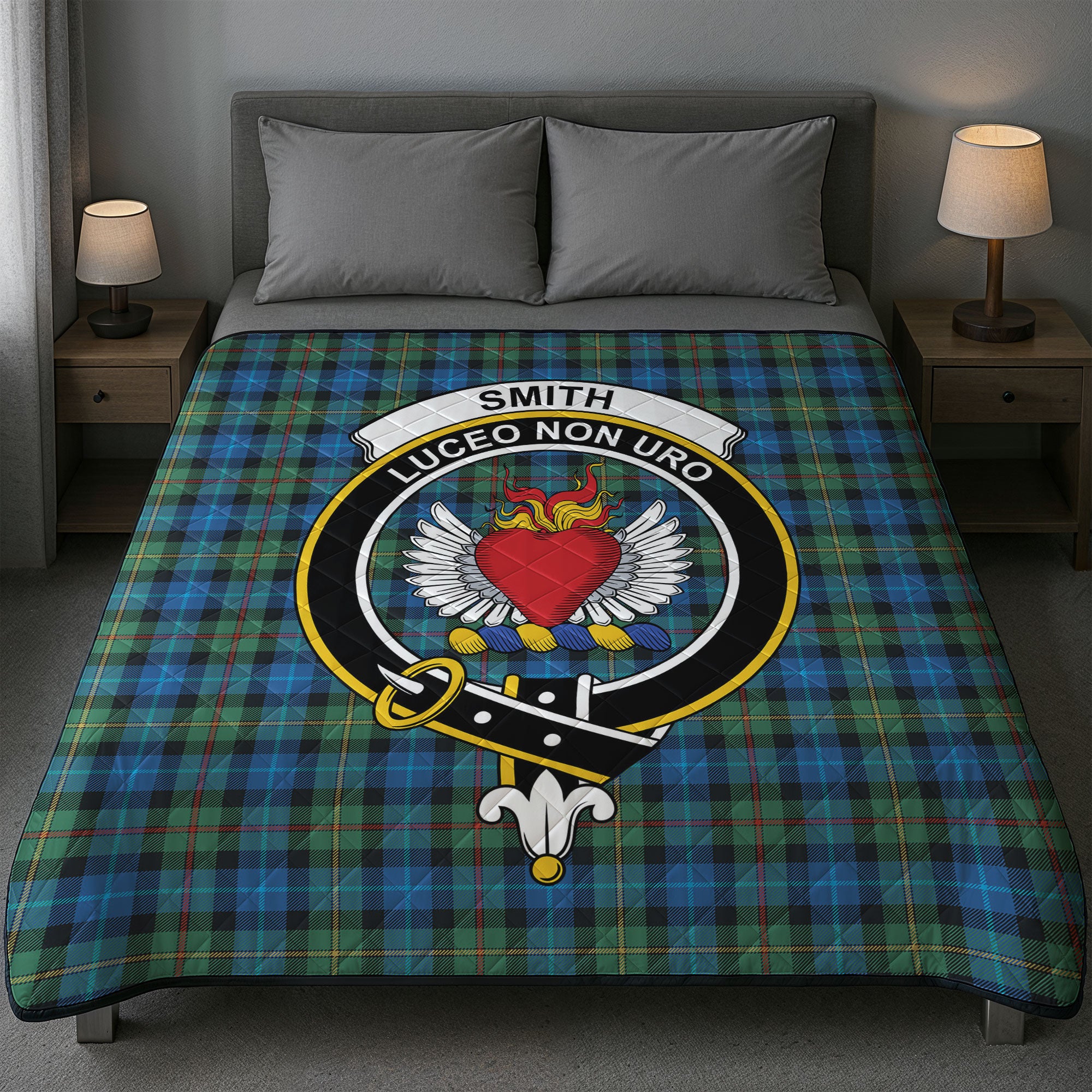 Smith Ancient Tartan Crest Quilt