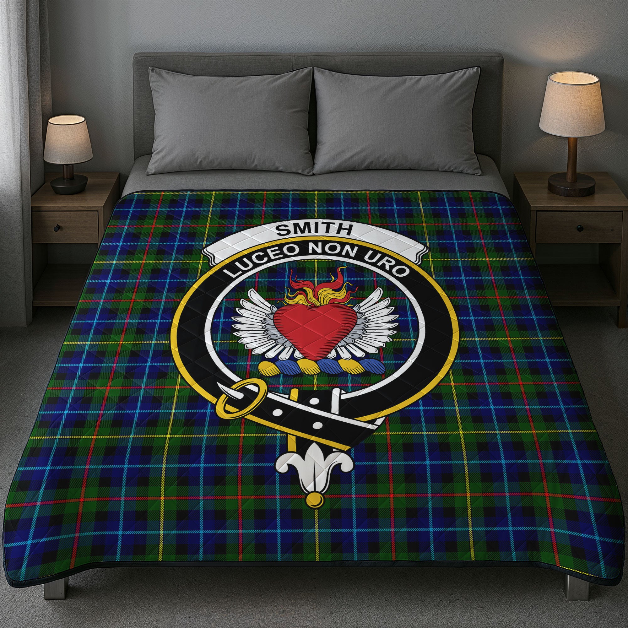 Smith Modern Tartan Crest Quilt