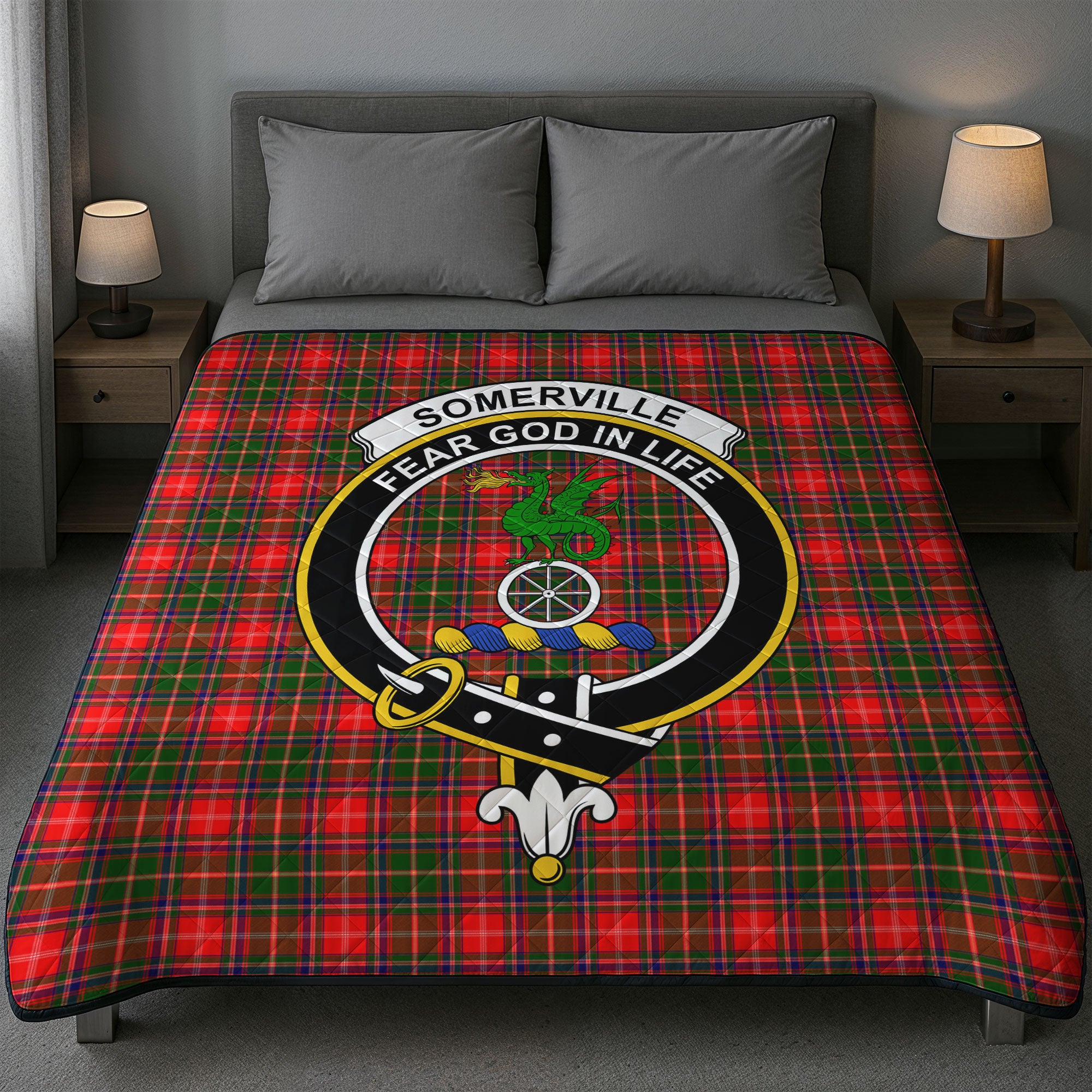 Somerville Tartan Crest Quilt