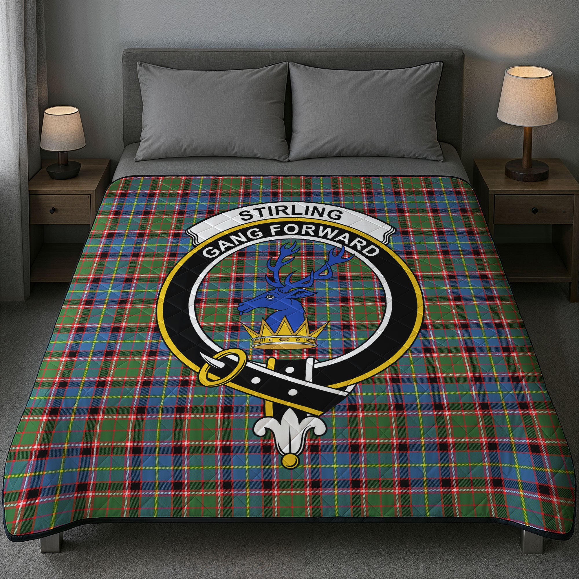 Stirling (of Cadder-Present Chief) Tartan Crest Quilt