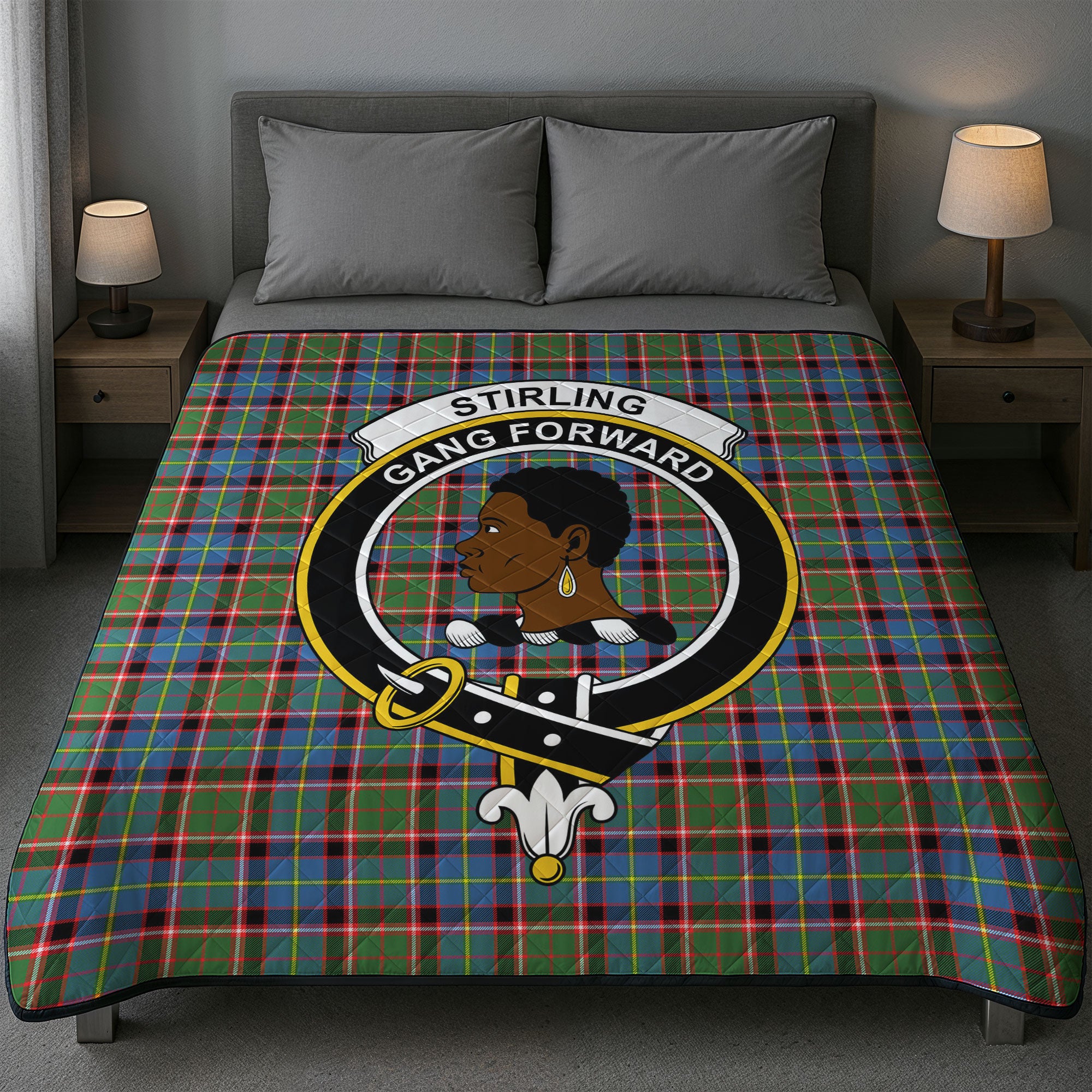 Stirling (of Keir) Tartan Crest Quilt