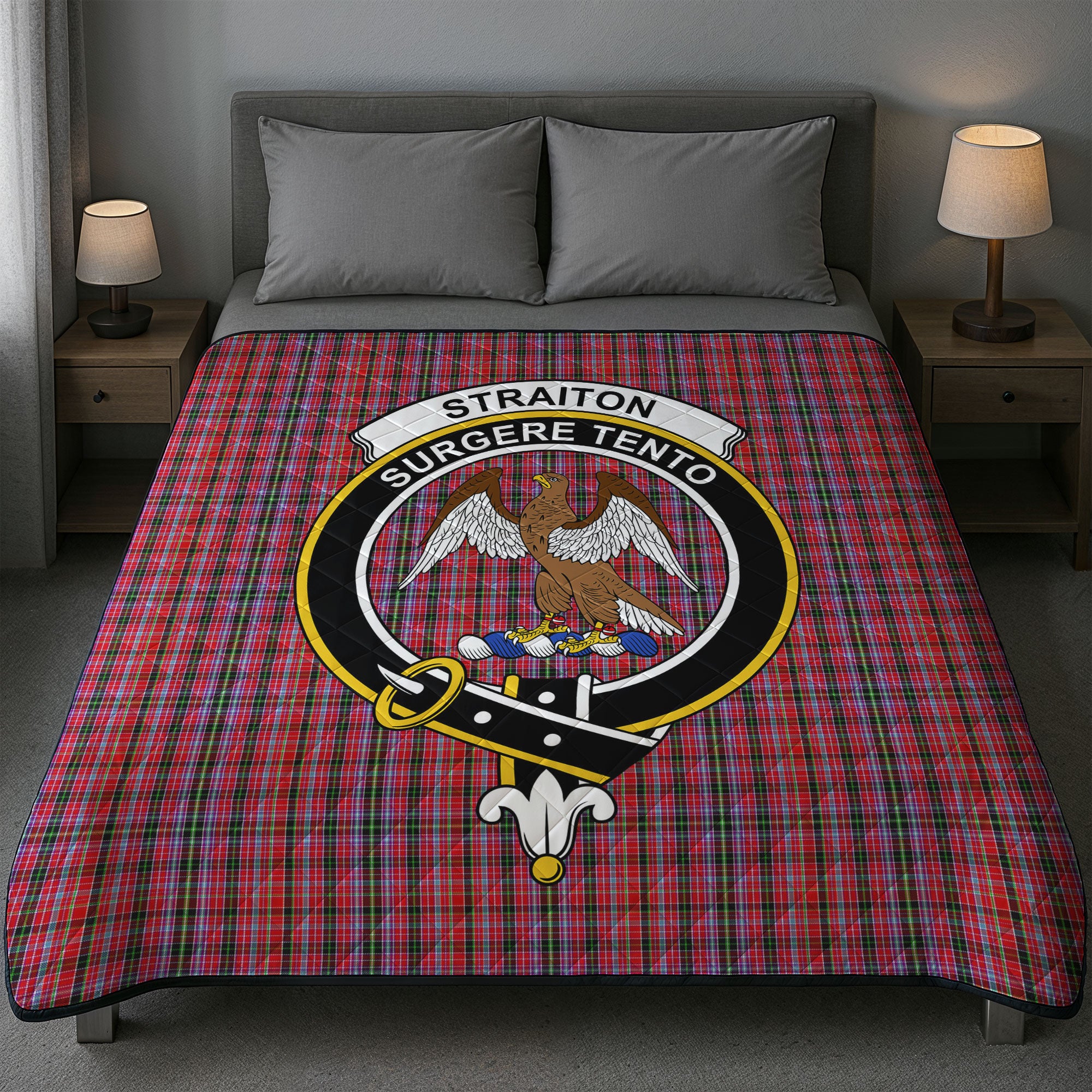 Straiton Tartan Crest Quilt