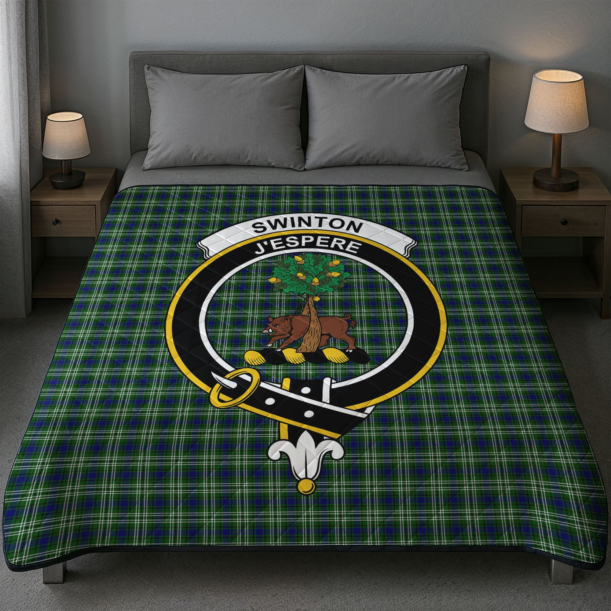 Swinton Tartan Crest Quilt