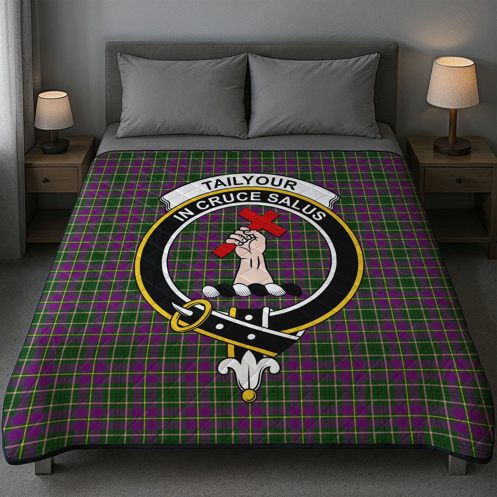 Tailyour (or Taylor) Tartan Crest Quilt