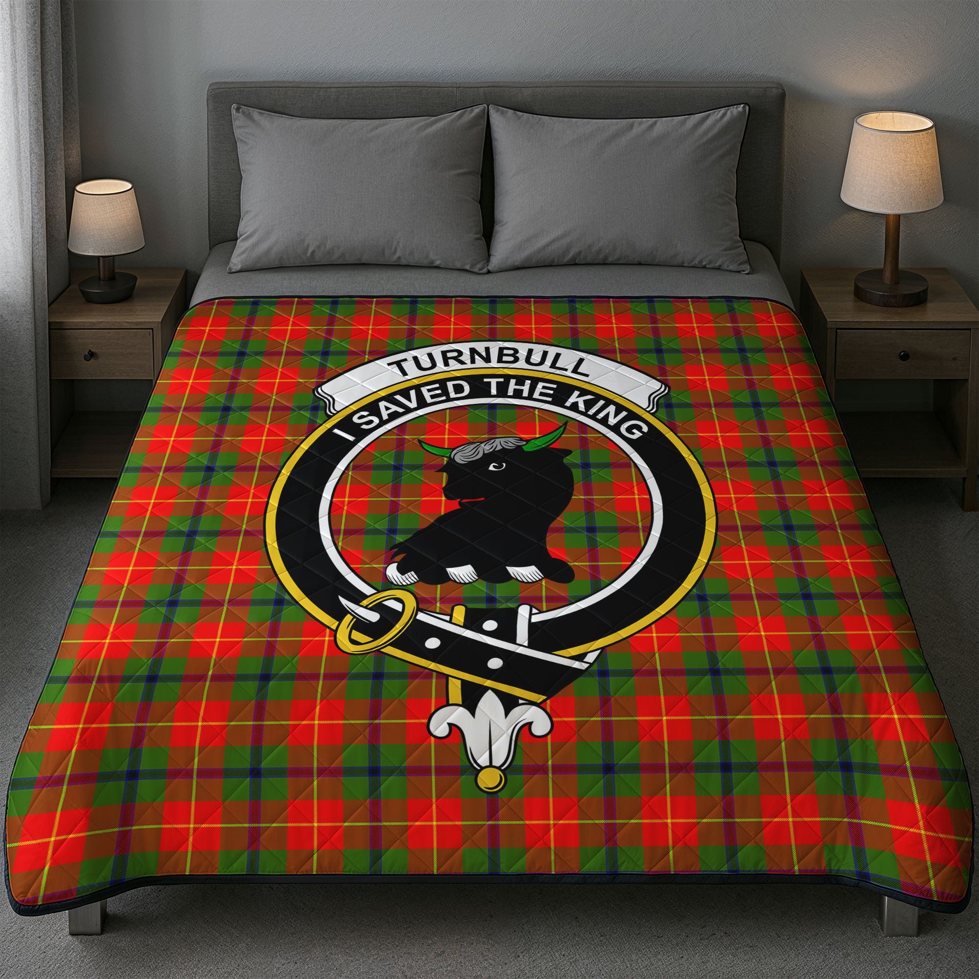Turnbull Dress Tartan Crest Quilt