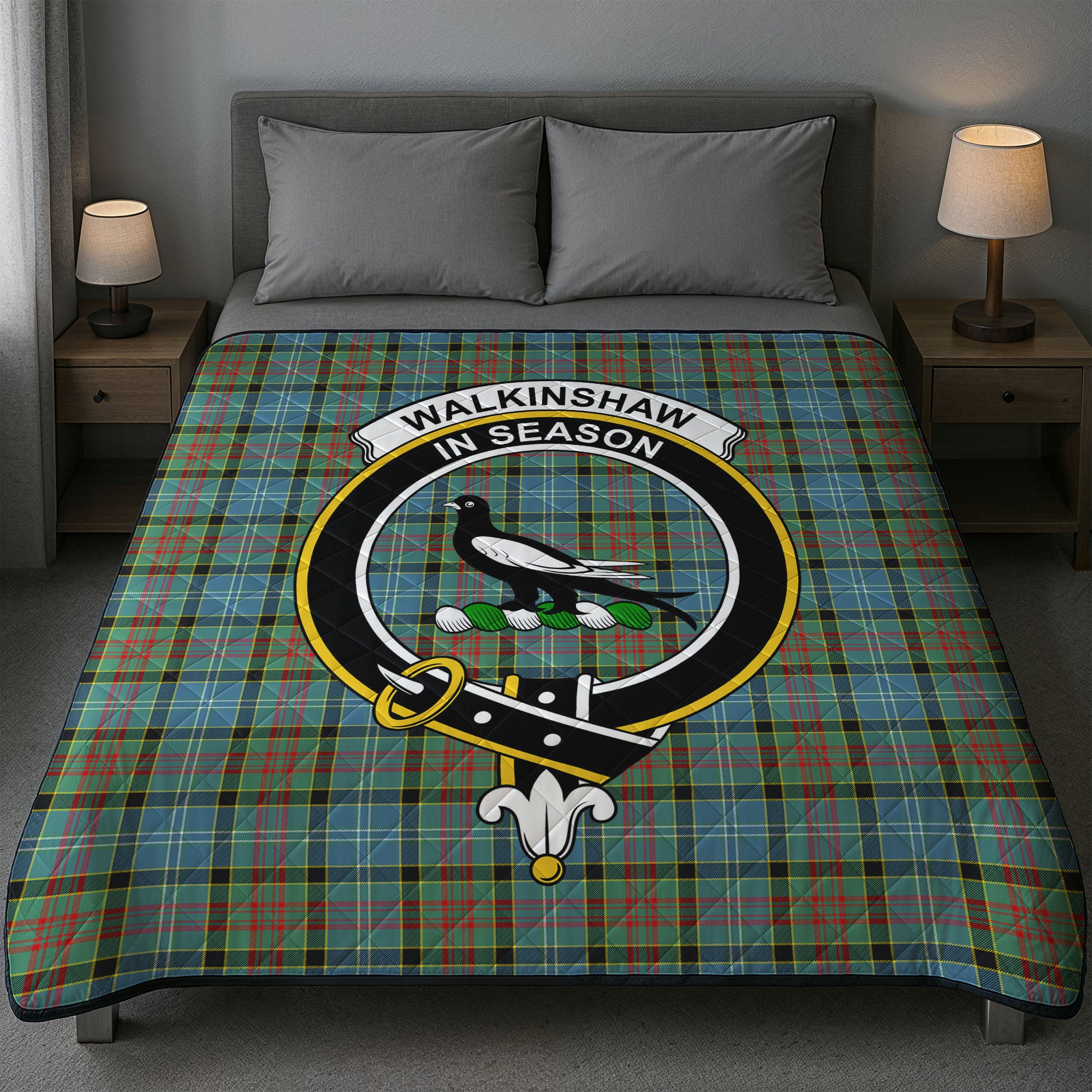 Walkinshaw Tartan Crest Quilt