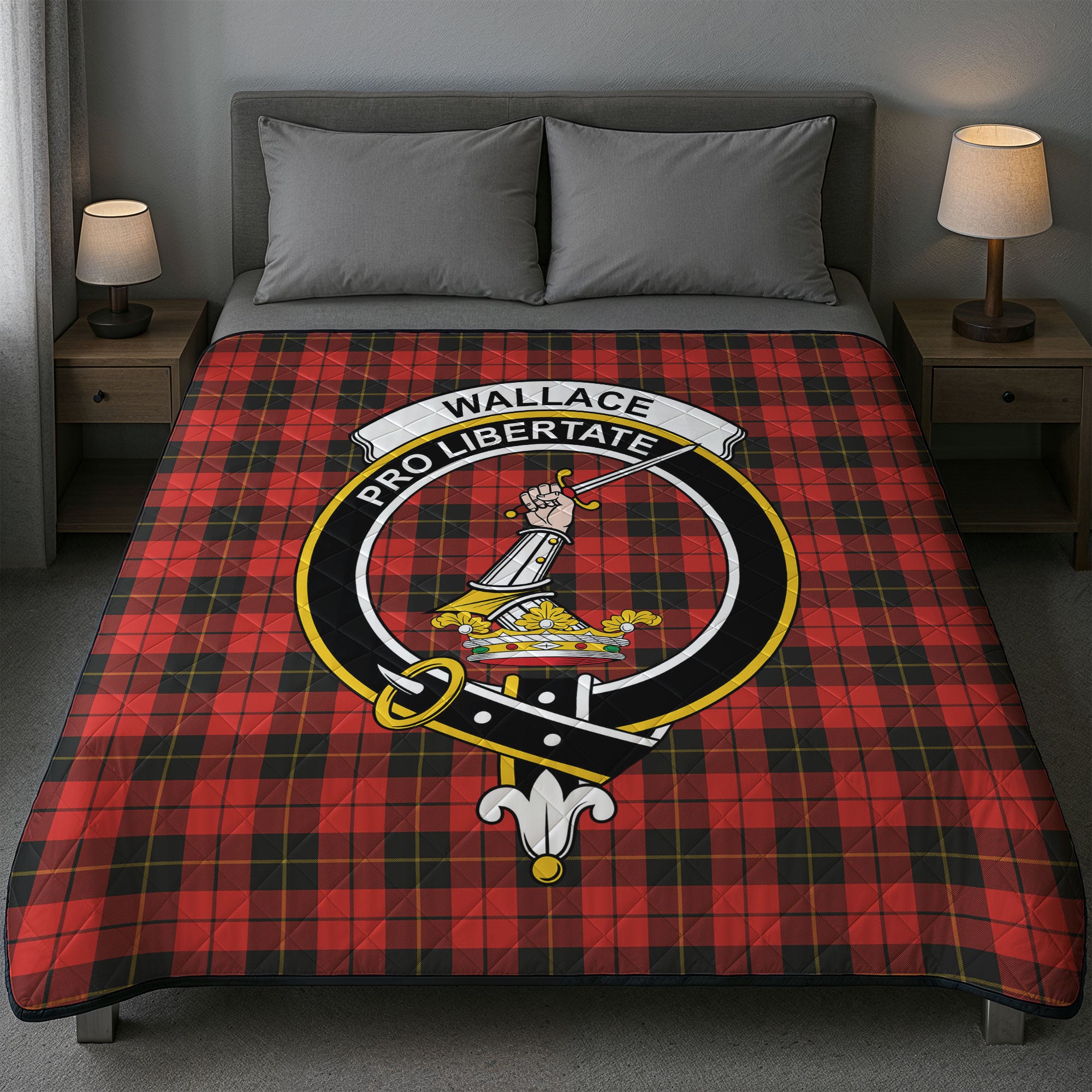 Wallace Weathered Tartan Crest Quilt