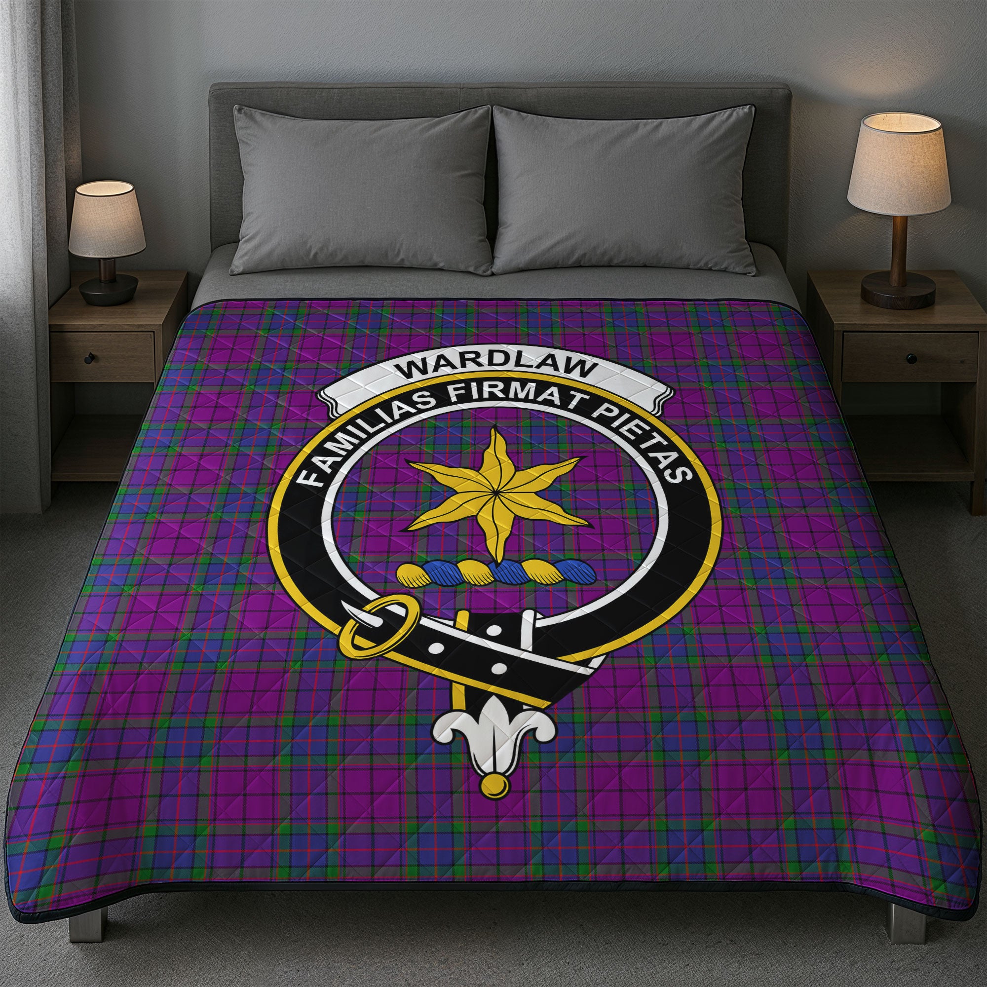 Wardlaw Modern Tartan Crest Quilt