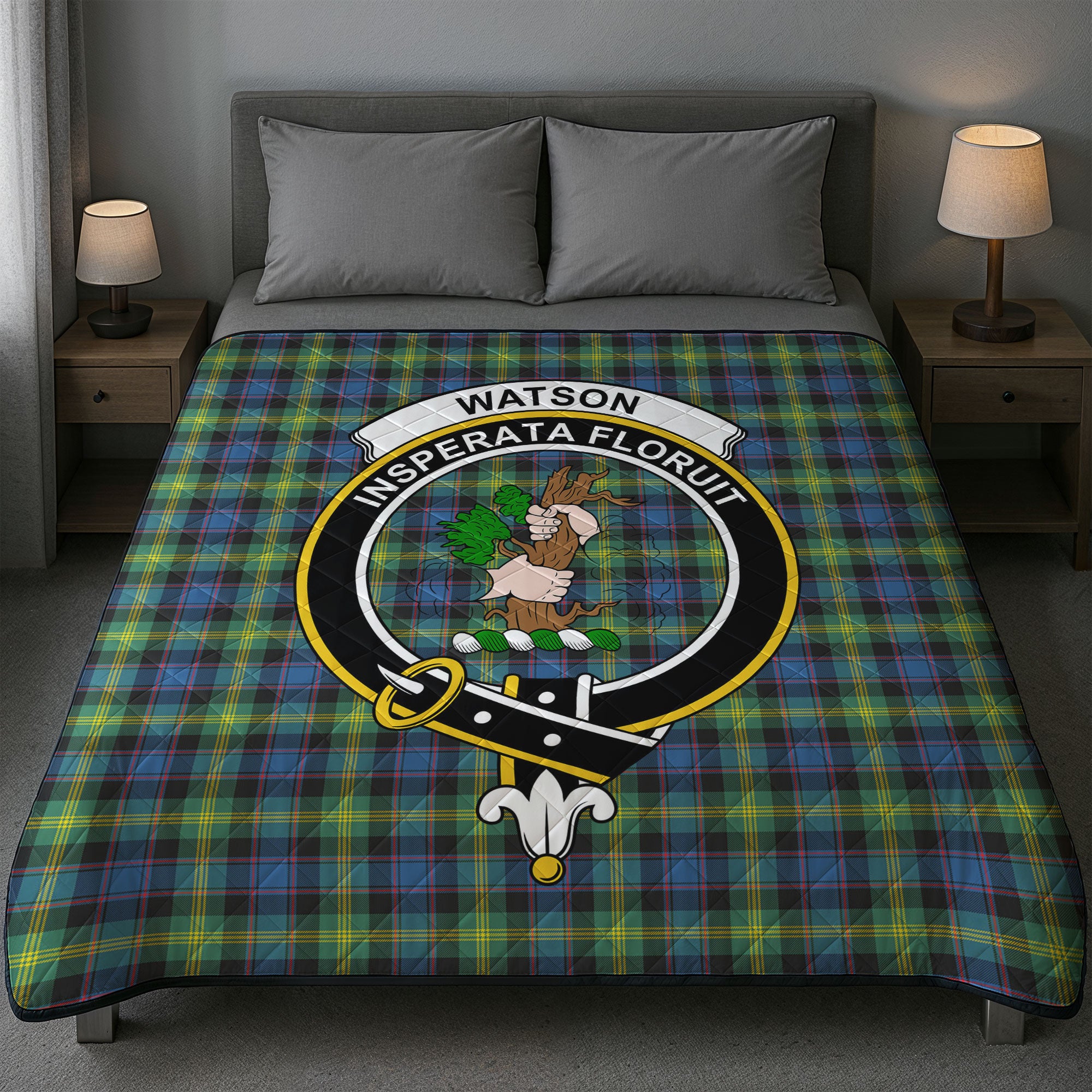 Watson Ancient Tartan Crest Quilt