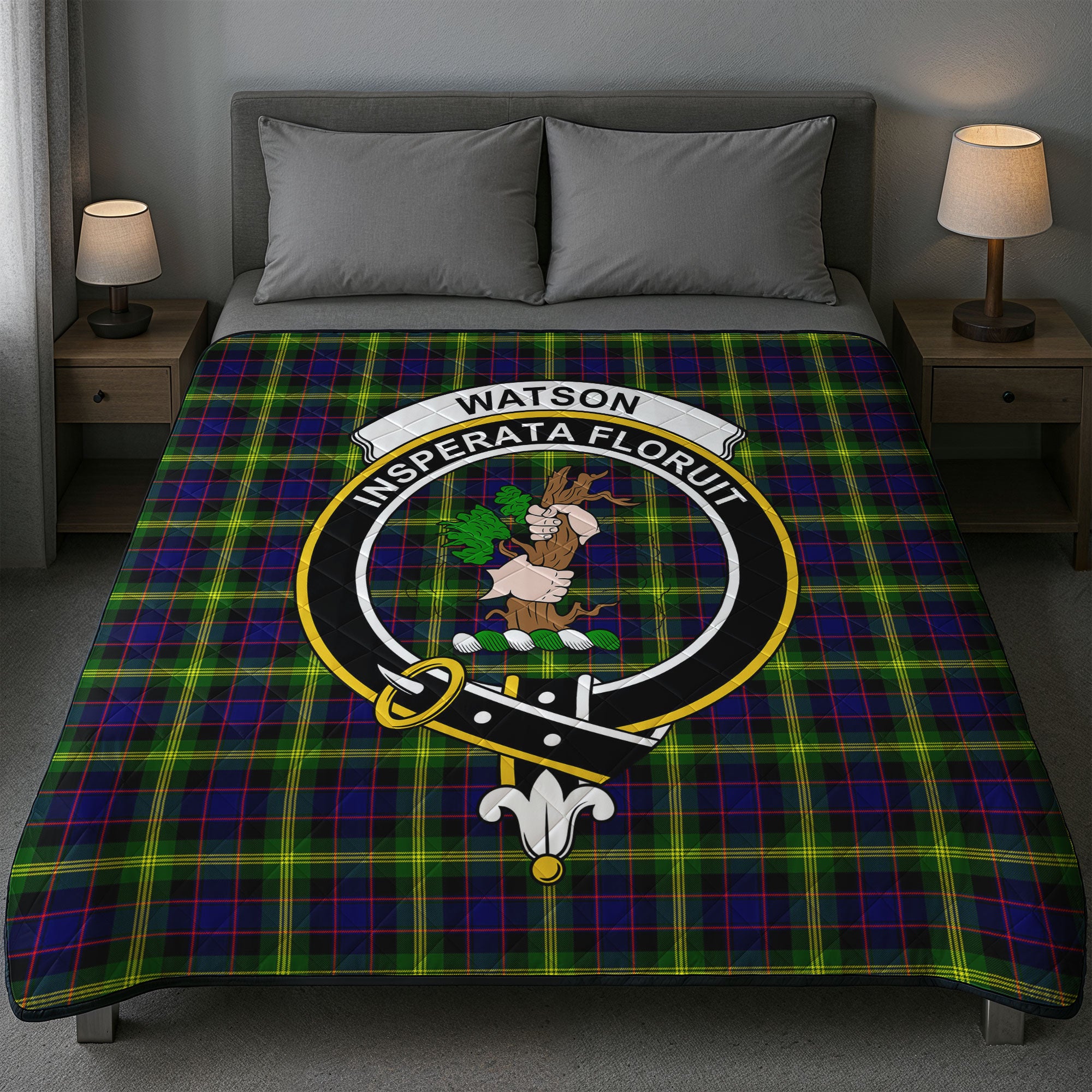 Watson Modern Tartan Crest Quilt