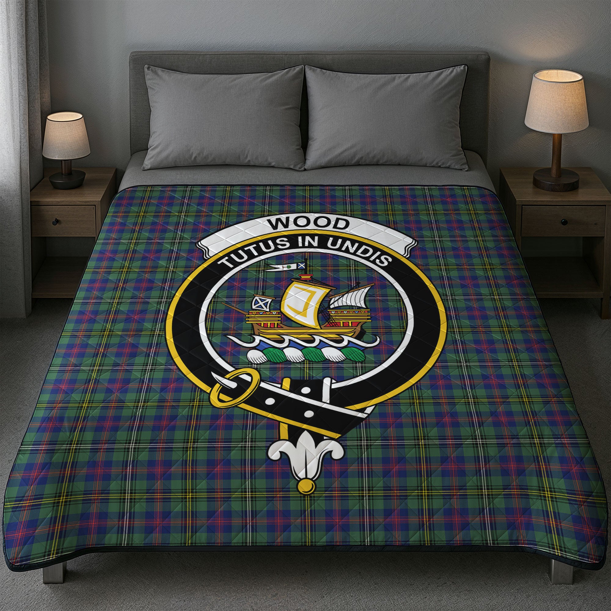 Wood Tartan Crest Quilt