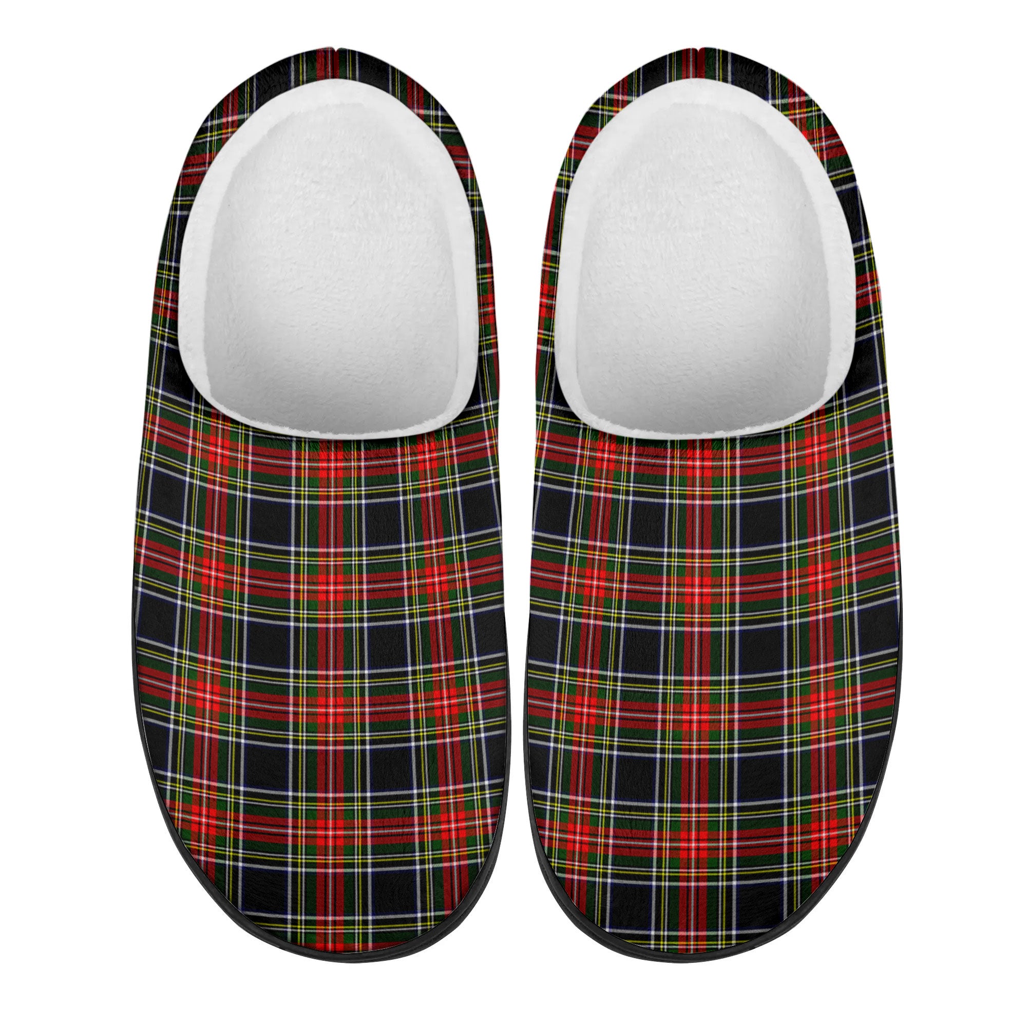Stewart Black Tartan Slippers