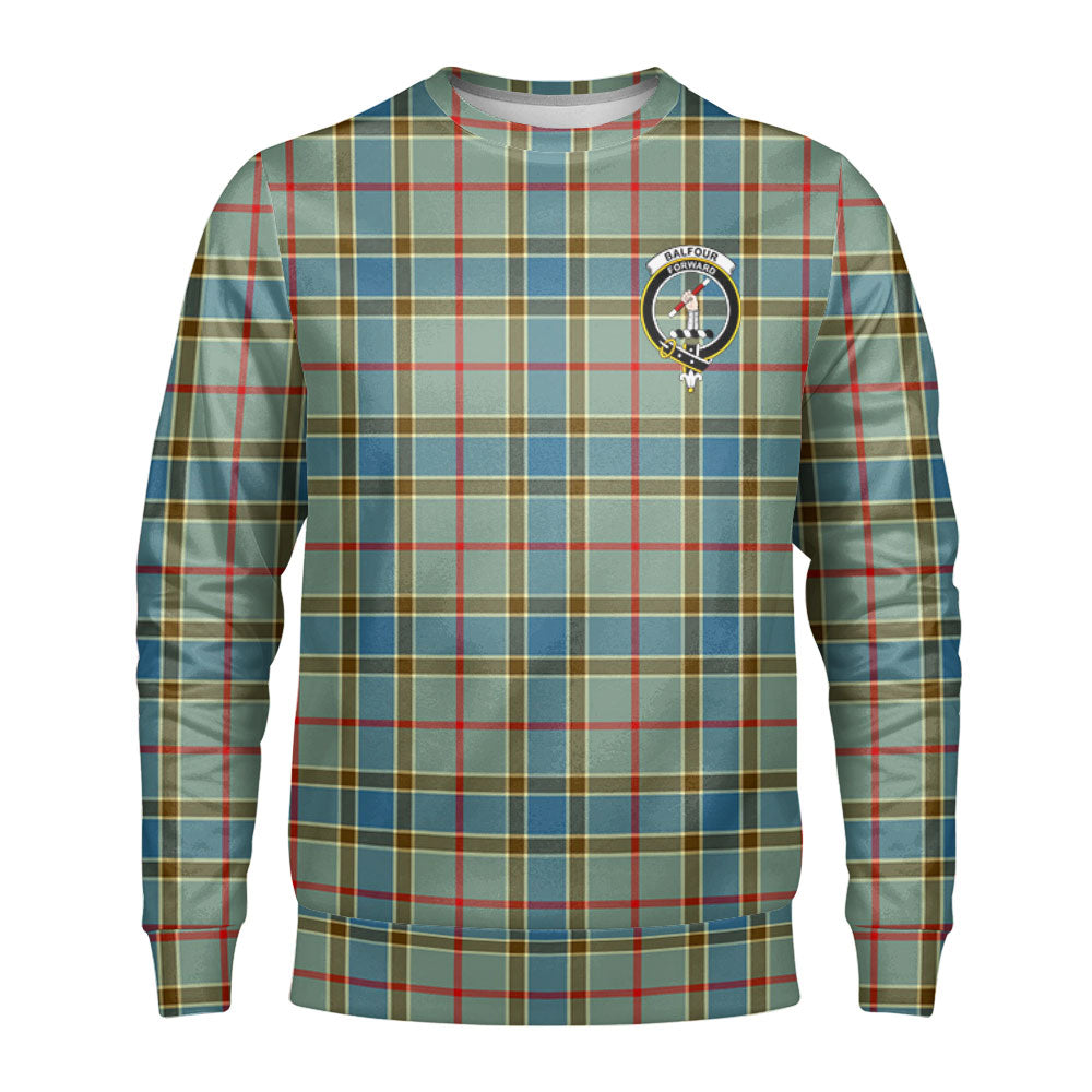 Balfour Blue Tartan Crest Sweatshirt