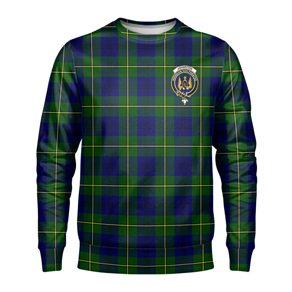 Johnston Modern Tartan Crest Sweatshirt