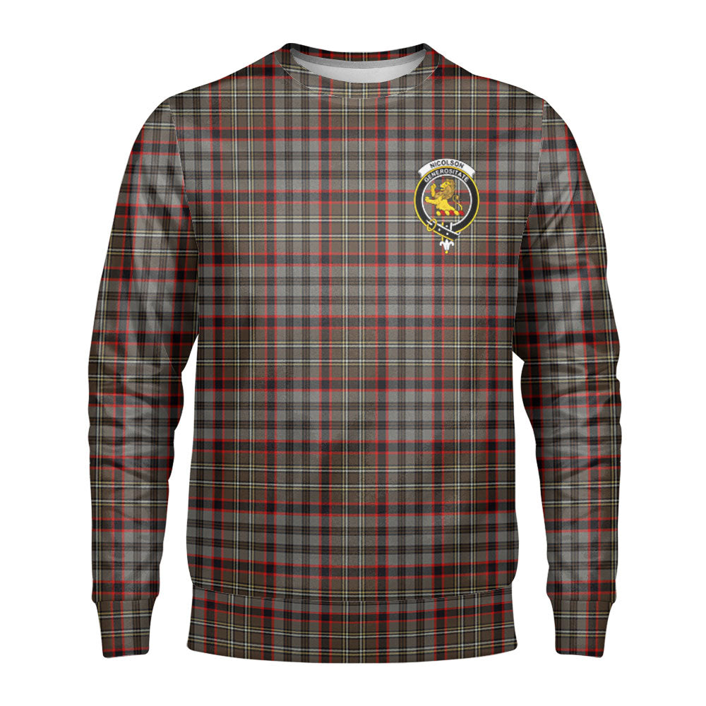 Nicolson Hunting Weathered Tartan Crest Sweatshirt