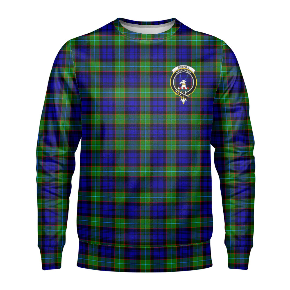 Sempill Modern Tartan Crest Sweatshirt