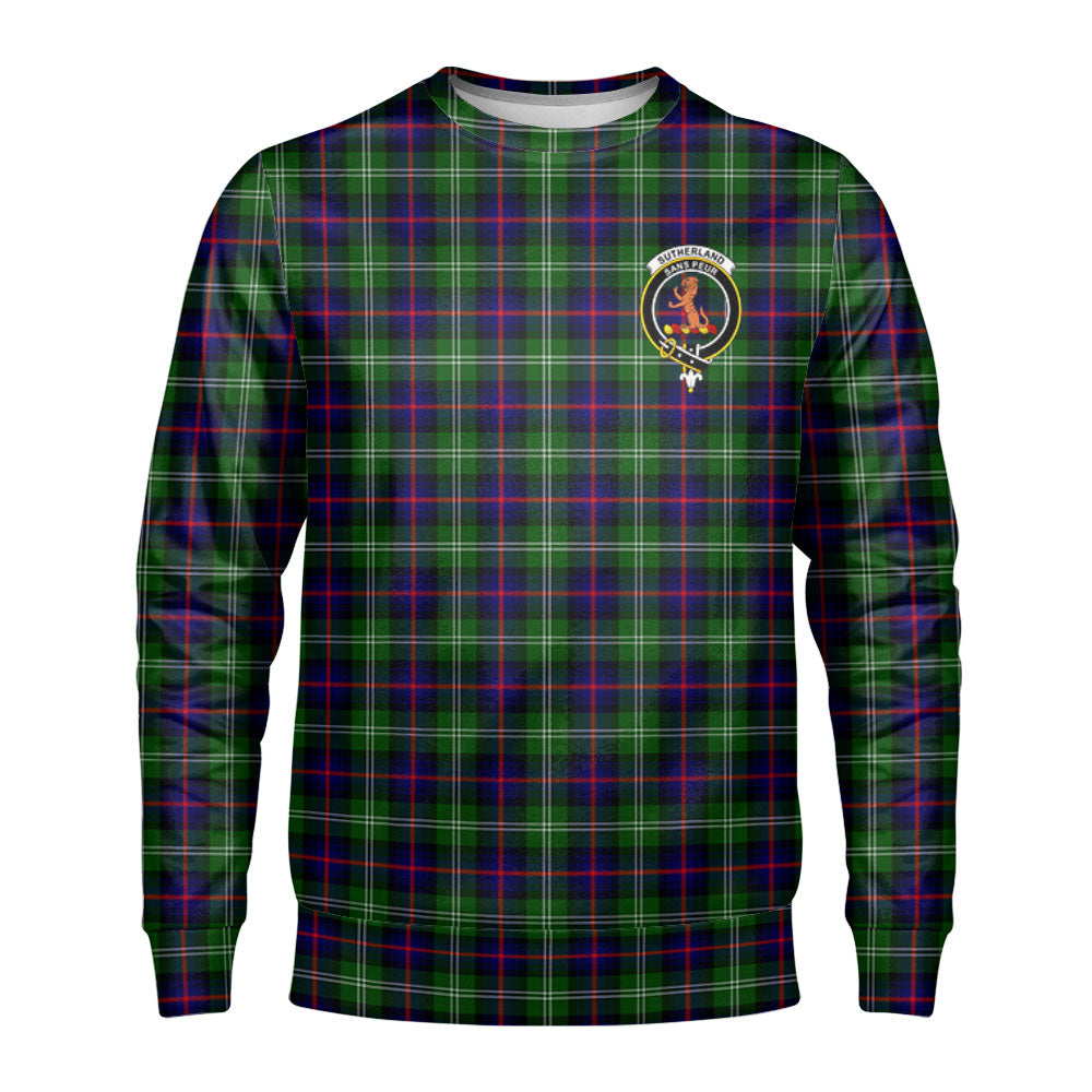 Sutherland Modern Tartan Crest Sweatshirt