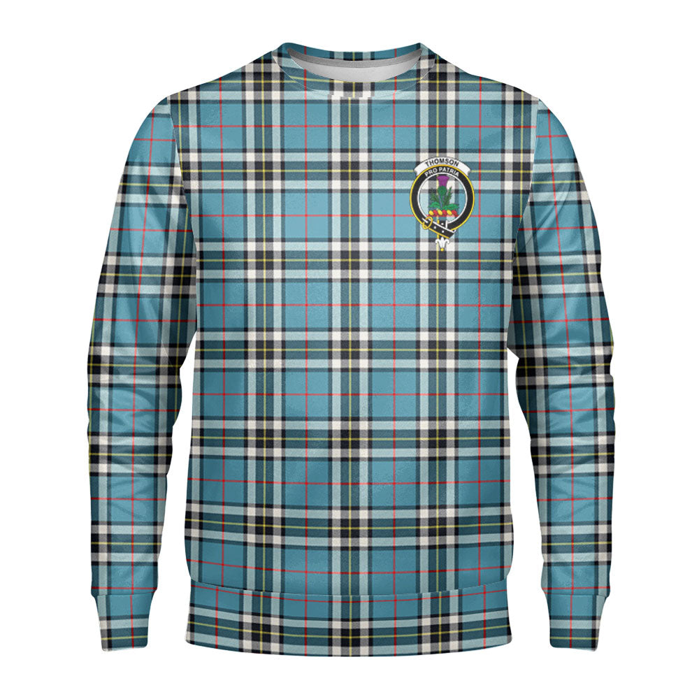 Thomson Blue Tartan Crest Sweatshirt