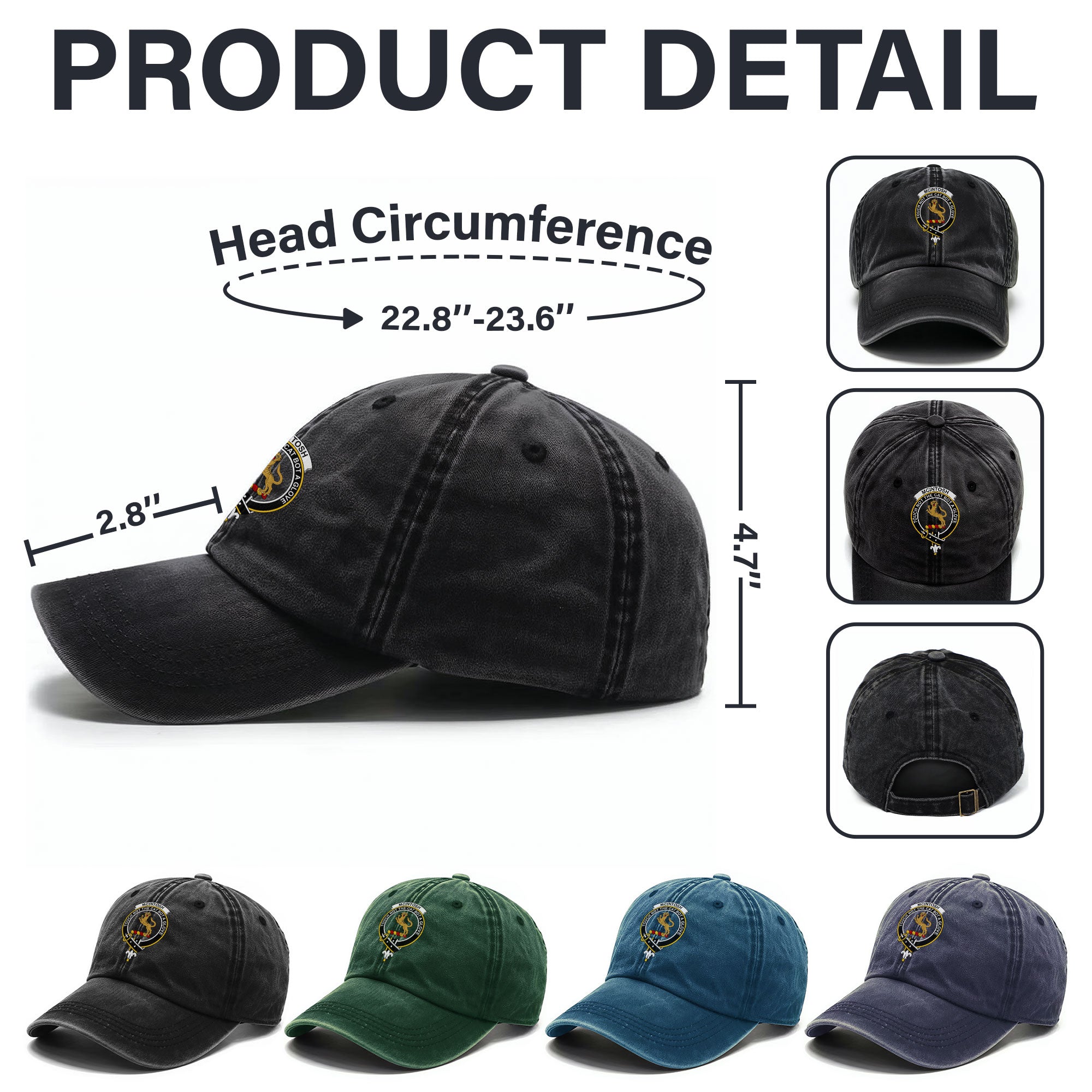 McIntosh Crest Washed Classic Cap