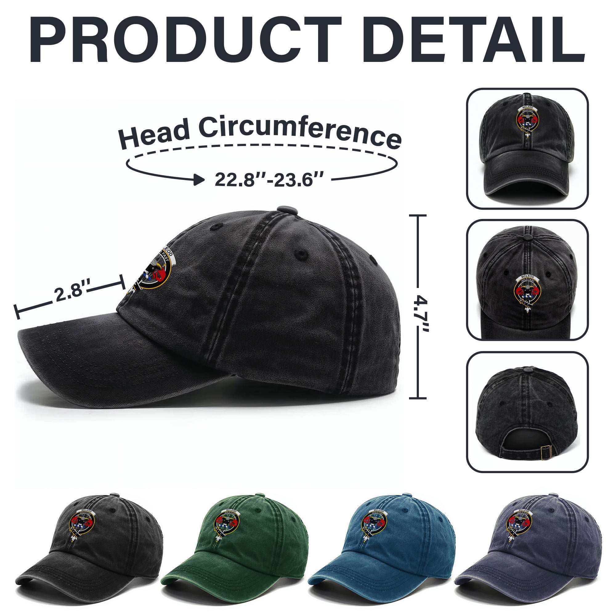 McLeod of Harris Crest Washed Classic Cap