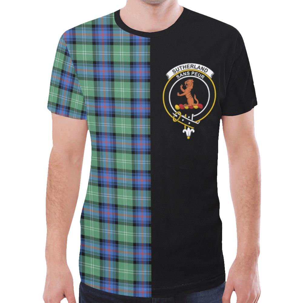 Sutherland Old Ancient Tartan T-Shirt Haft Style