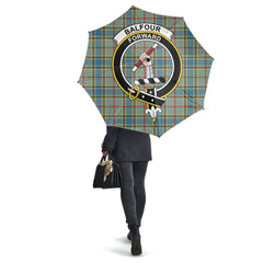 Balfour Blue Tartan Crest Umbrella
