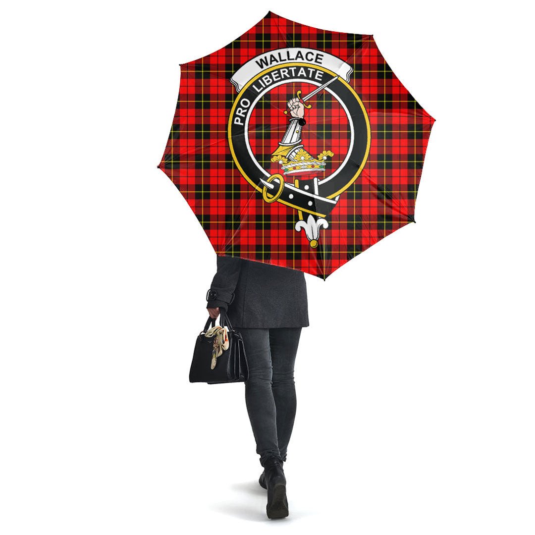 Wallace Hunting Red Tartan Crest Umbrella