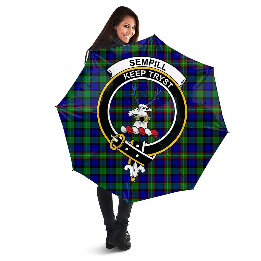 Sempill Modern Tartan Crest Umbrella