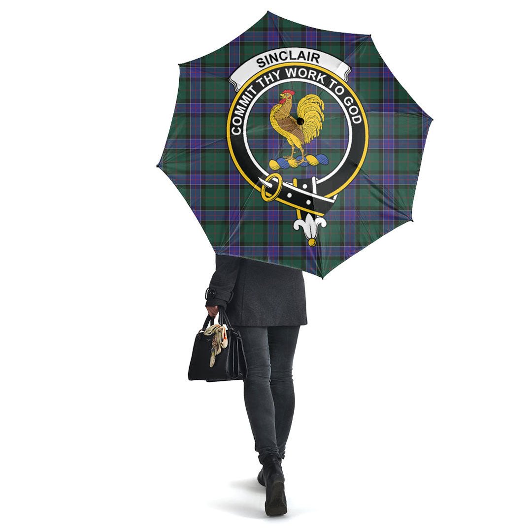 Sinclair Hunting Modern Tartan Crest Umbrella