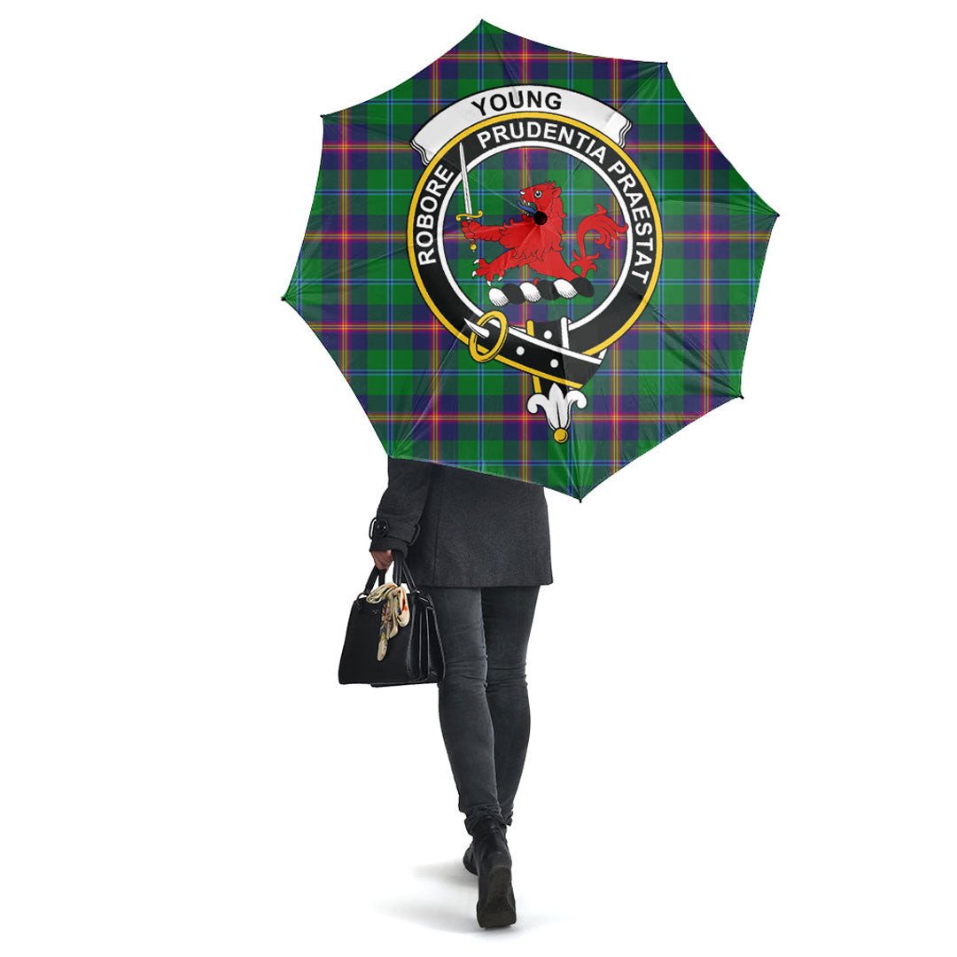 Young Modern Tartan Crest Umbrella