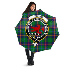 Young Modern Tartan Crest Umbrella