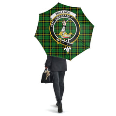 Wallace Hunting Green Tartan Crest Umbrella