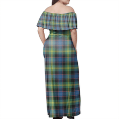 Watson Ancient Tartan Off Shoulder Long Dress