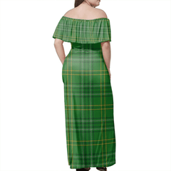 Wexford County Tartan Off Shoulder Long Dress