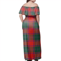 MacPhail Tartan Off Shoulder Long Dress
