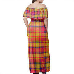 Scrymgeour Tartan Off Shoulder Long Dress