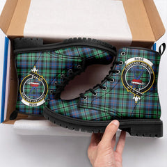 Rose Hunting Ancient Tartan Crest Leather Boots