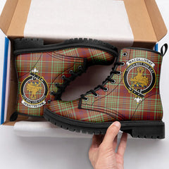 MacGillivray Hunting Ancient Tartan Crest Leather Boots